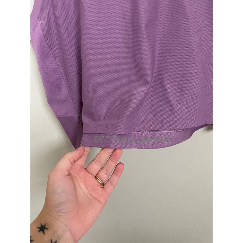 Lululemon Mesh Back Cropped Train Tank Top in Wisteria Purple Athleisure Active - Picture 4 of 8